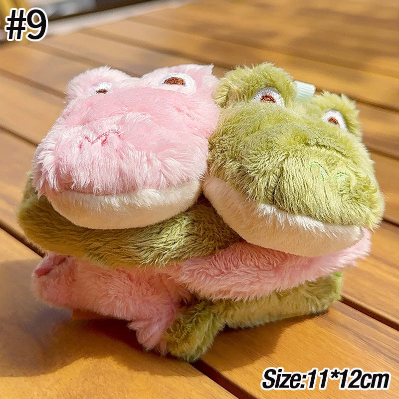 1Pair Funny Hugging Animals Keychain Cartoon Penguins Couple Plush Keychain Backpack Hanging Pendant Lover Birthday Gifts
